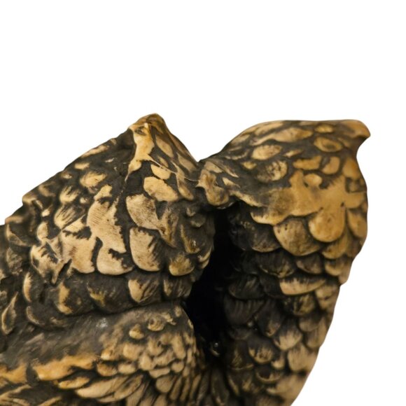 Vintage Owl Figurine Sculpture On Branch Resin Home Decor Collectible - Picture 15 of 16